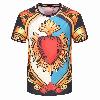 T-shirt imprimé grand coeur malade - Ref 3424492