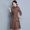 Trench pour femme LAN YINQI en Polyester - Ref 3225898