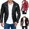 Veste en cuir homme - Ref 3443779