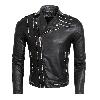 Veste en cuir homme - Ref 3443928