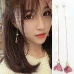 Boucles d'oreilles pendantes femme en Alliage argent plaqué or - Ref 1133759