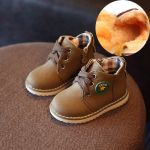 Chaussures hiver enfant en Cuir spatial ronde pour - semelle caoutchouc Ref 1043634