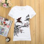T-shirt femme Production en Lait de soie - Ref 3313982