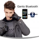 Gants en cuir Bluetooth pour téléphoner sans votre mobile - Ref 2993