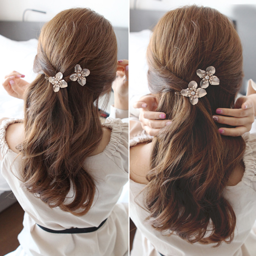 Accessoire cheveux en Alliage argenté ou plaqué or - Ref 1198726