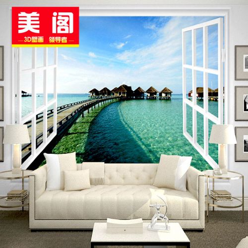 Affiche mural 3D géant simple moderne - papier peint en soie Ref 2450710