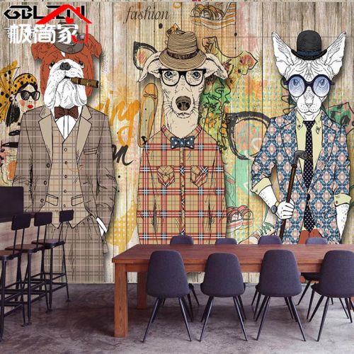 Affiche mural 3D géant nostalgie rétro - papier peint en soie Ref 2451023