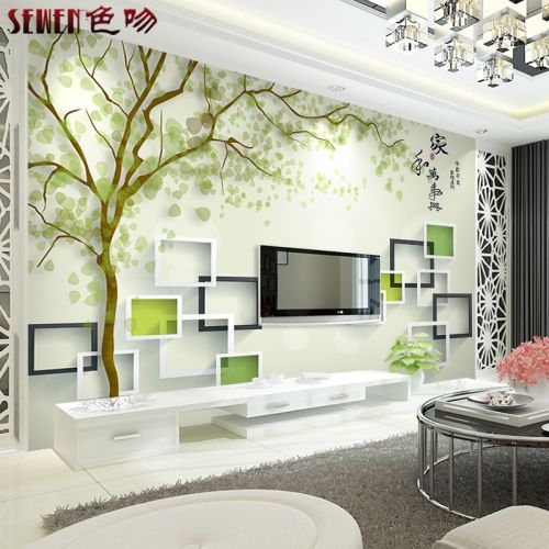 Affiche mural 3D géant moderne chinois - papier peint en soie Ref 2451050