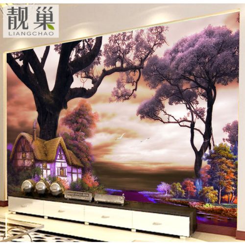 Affiche murale géante LIANGCHAO American Village - papier peint en soie Ref 2451379