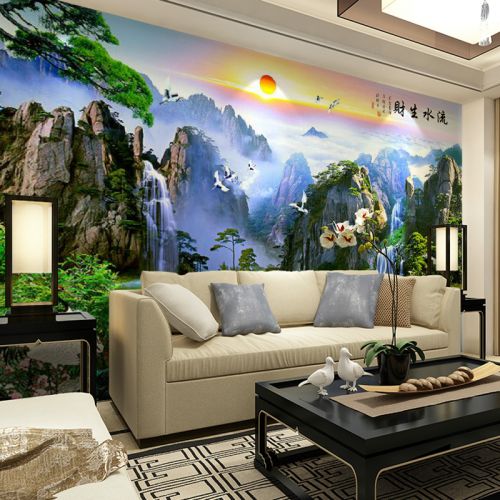 Affiche murale géante LIANGCHAO moderne chinois - papier peint en soie Ref 2451725