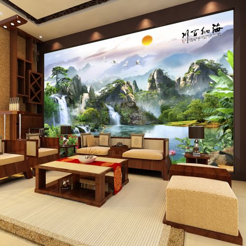 Affiche mural 3D géant moderne chinois - Ref 2451806
