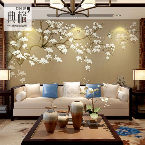 Affiche mural 3D géant moderne chinois - papier peint en soie Ref 2452036