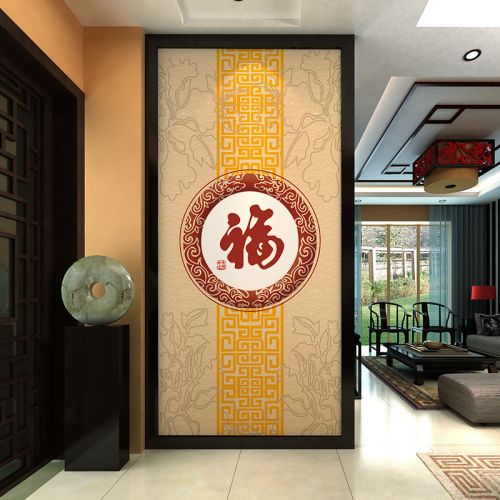 Affiche murale géante moderne chinois - papier peint en soie Ref 2452123