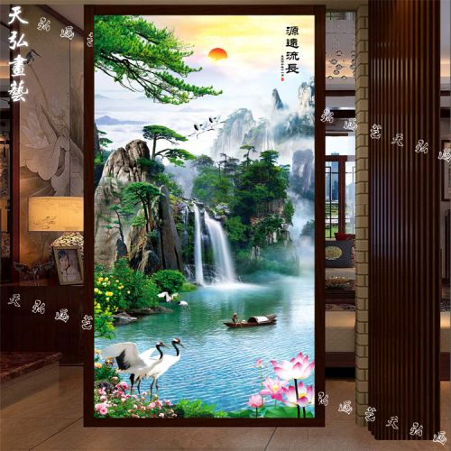 Affiche murale géante moderne chinois - papier peint en soie Ref 2452157