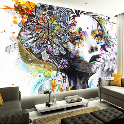 Affiche mural 3D géant moderne chinois - papier peint en soie Ref 2452181