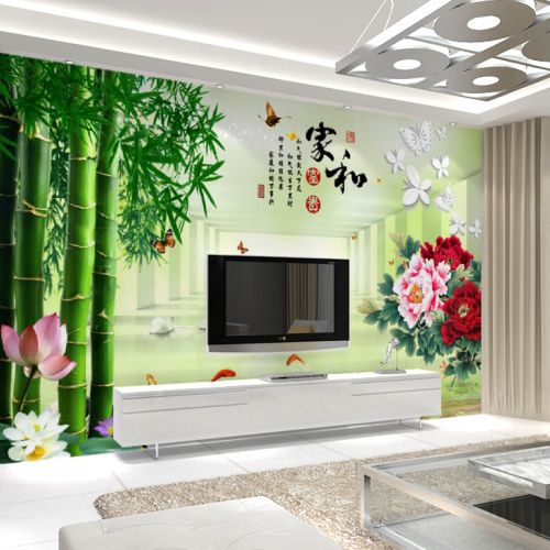 Poster mural 3D géant LIANGCHAO moderne chinois - papier peint en soie Ref 2452316