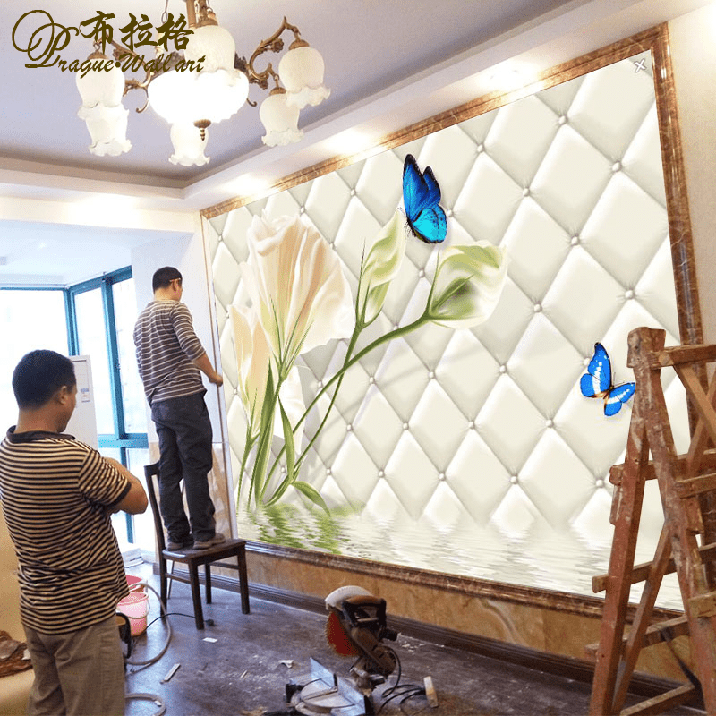 Poster mural 3D géant simple moderne - papier peint en soie Ref 2453197