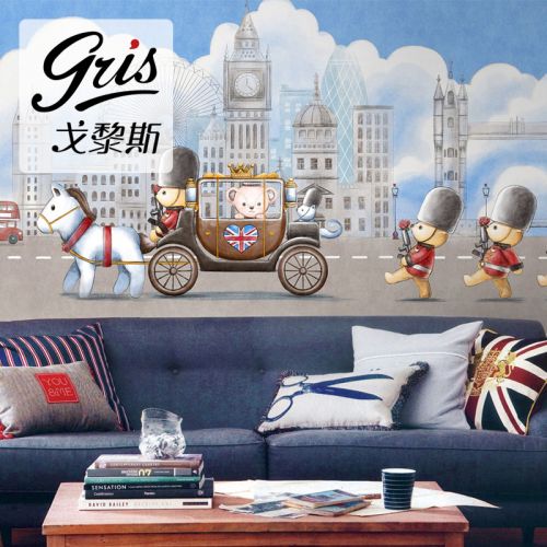 Affiche mural 3D géant GRIS - Ref 2453305