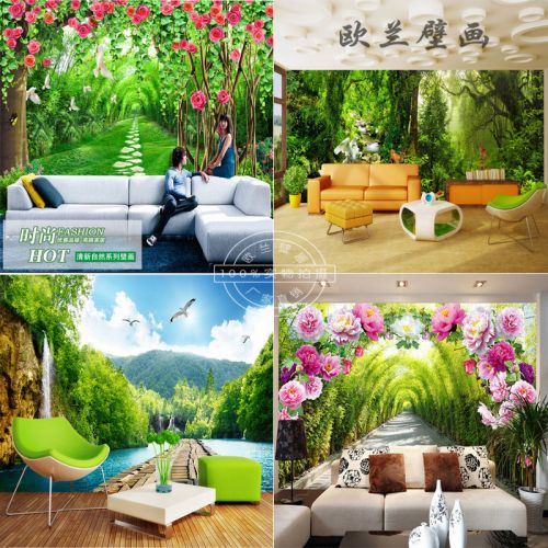 Affiche mural 3D géant simple moderne - papier peint en soie Ref 2453403