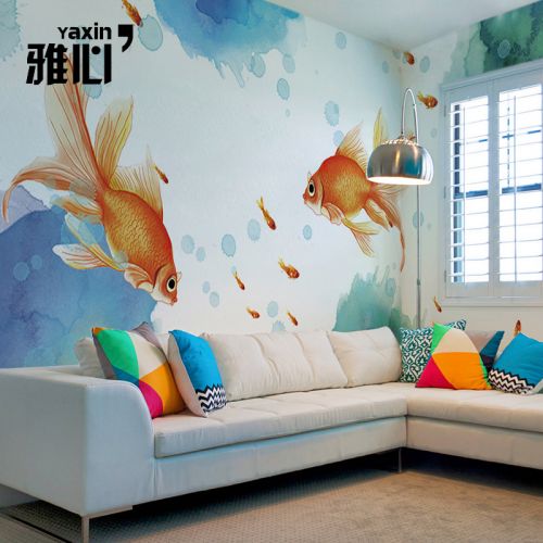 Affiche murale géante moderne chinois - papier peint en soie Ref 2453484