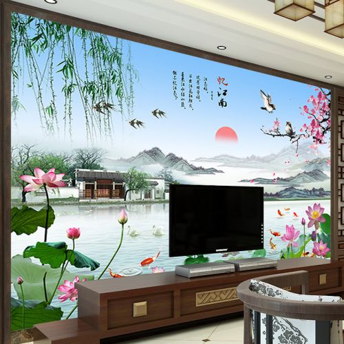 Affiche mural 3D géant moderne chinois - Ref 2453623