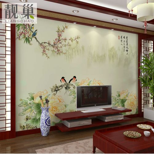 Affiche murale géante LIANGCHAO moderne chinois - papier peint en soie Ref 2453695