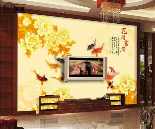 Affiche murale géante moderne chinois - papier peint en soie Ref 2454847