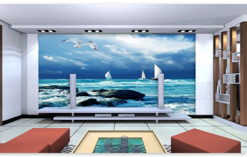 Affiche murale géante Méditerranée - papier peint en soie Ref 2455487