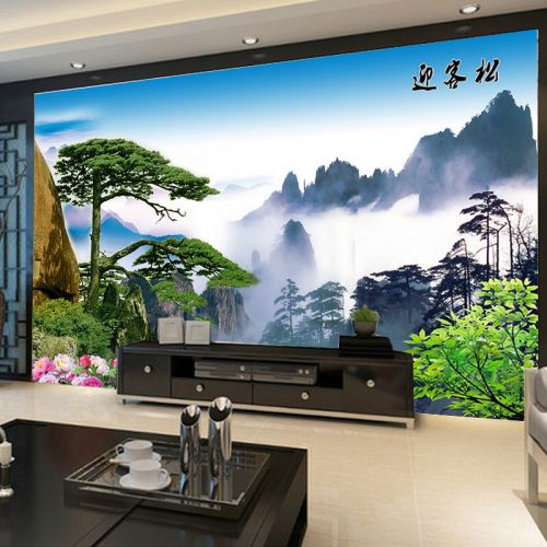 Affiche murale géante moderne chinois - papier peint en soie Ref 2455689