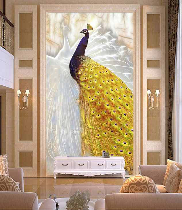 Affiche murale géante moderne chinois - papier peint en soie Ref 2455932