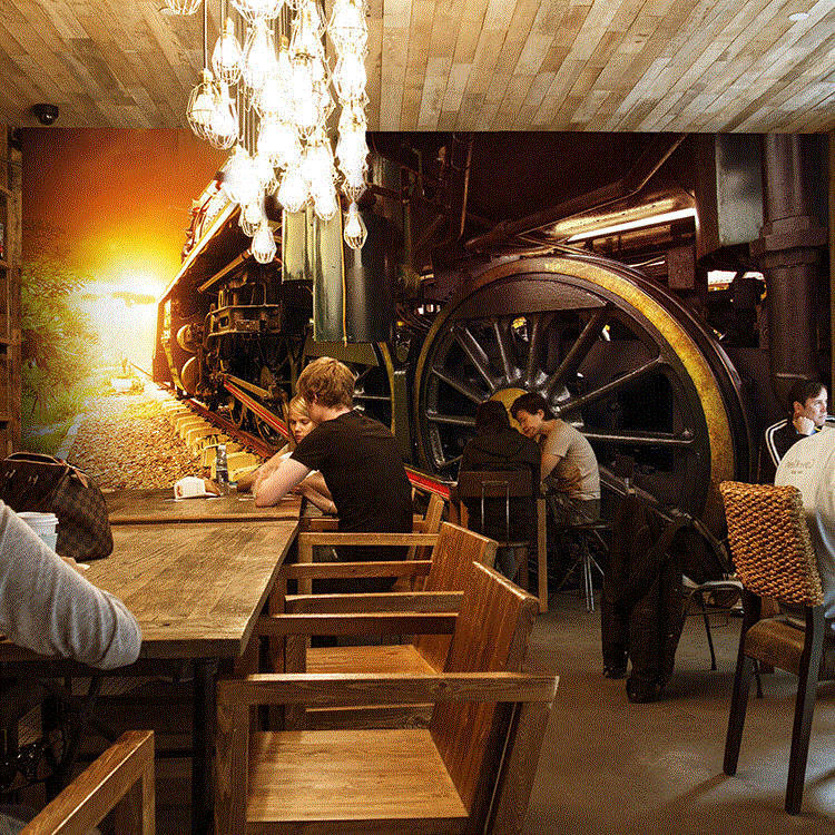 Affiche murale géante nostalgie rétro - papier peint en soie Ref 2456336