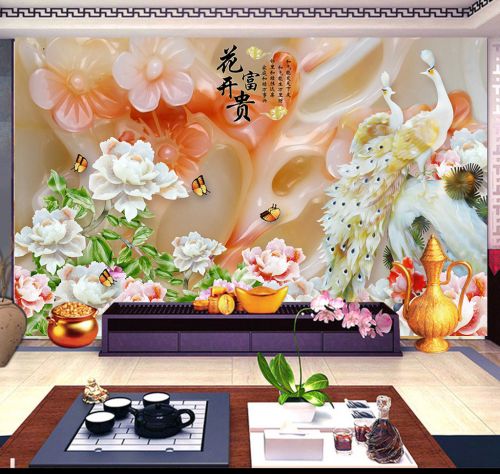 Affiche murale géante moderne chinois - papier peint en soie Ref 2456467