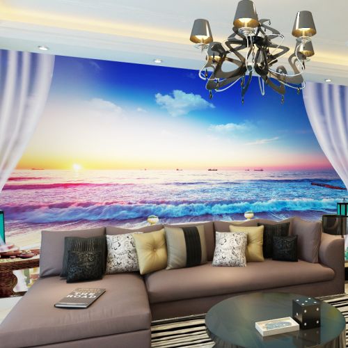 Poster mural 3D géant Méditerranée - papier peint en soie Ref 2456656