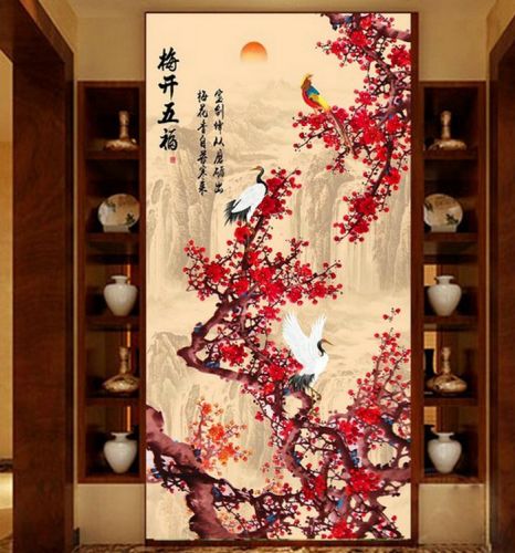 Affiche murale géante moderne chinois - papier peint en soie Ref 2456659