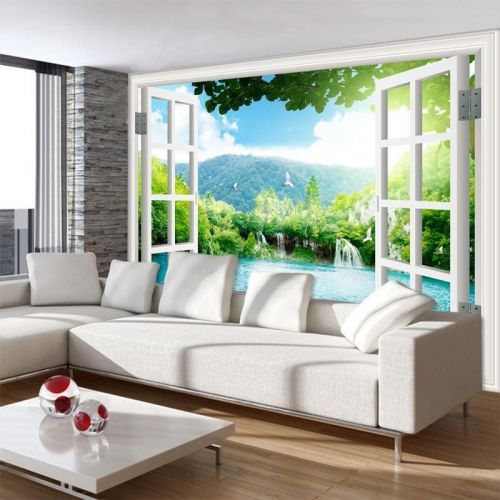 Affiche murale géante AIBOO campagne - papier peint en soie Ref 2458554