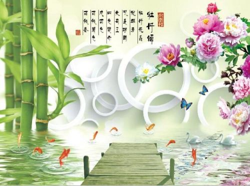 Affiche murale géante moderne chinois - Ref 2459017