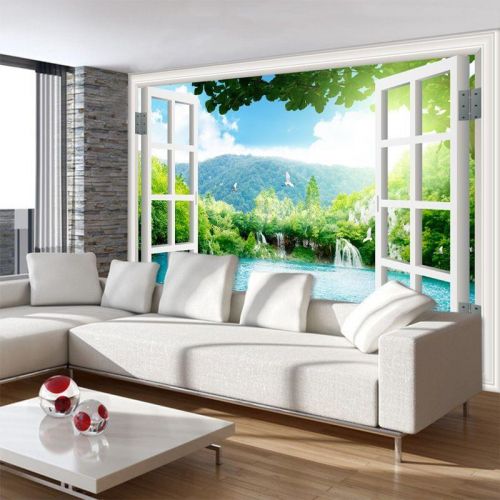 Affiche murale géante AIBOO campagne - papier peint en soie Ref 2459404