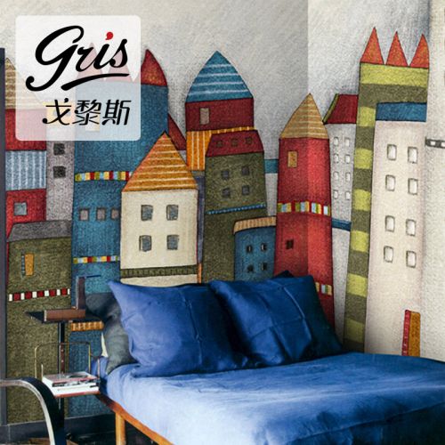 Affiche murale géante GRIS American Village - Ref 2459442