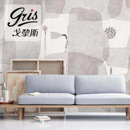 Affiche murale géante GRIS moderne chinois - Ref 2459446