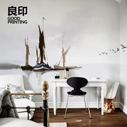Affiche murale géante GOOD PRINTING simple moderne - fond d'écran de broderie Ref 2459467