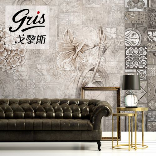 Affiche murale géante GRIS American Village - Ref 2459478