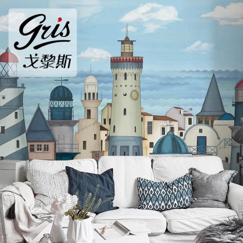 Affiche murale géante GRIS Méditerranée - Ref 2459500