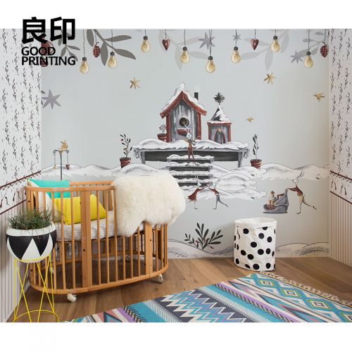 Affiche murale géante GOOD PRINTING simple moderne - papier peint en soie Ref 2459519