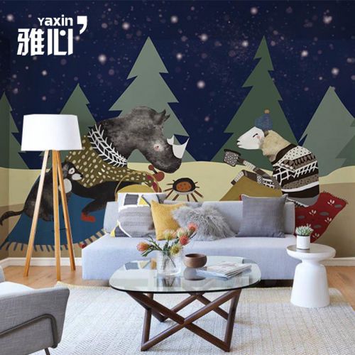 Affiche murale géante simple moderne - fond d'écran de broderie Ref 2459577