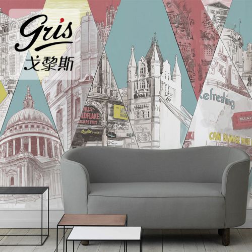 Affiche murale géante GRIS nostalgie rétro - Ref 2459596