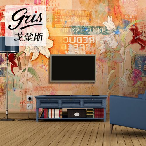 Affiche murale géante GRIS American Village - Ref 2459598