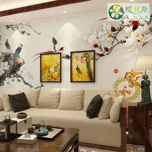 Affiche murale géante VYAS moderne chinois - papier peint en soie Ref 2460141