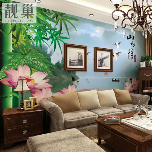 Affiche murale géante LIANGCHAO moderne chinois - papier peint en soie Ref 2460678