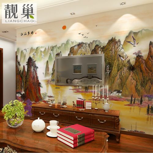 Affiche murale géante LIANGCHAO moderne chinois - papier peint en soie Ref 2460682
