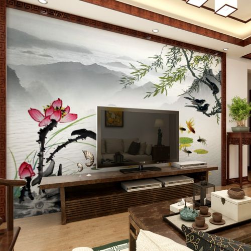 Affiche murale géante LIANGCHAO moderne chinois - papier peint en soie Ref 2460708